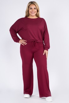 Women's Long Sleeve Top and Lounge Pants Set style 4