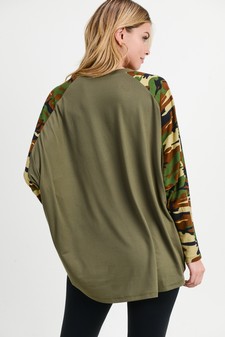 Women's Camouflage Dolman Sleeve Top style 4