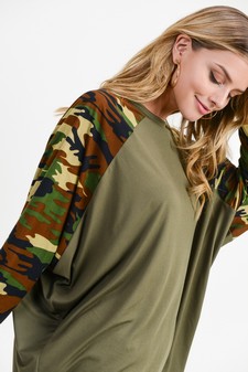 Women's Camouflage Dolman Sleeve Top style 5