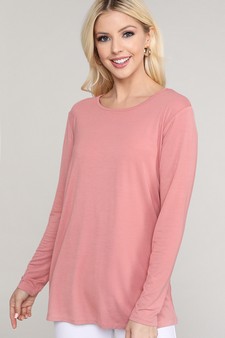 Women's Long Sleeve Cut-Out Back At leisure Top style 4