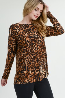 Women's Leopard Surplice Back Top style 2