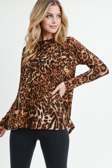 Women's Leopard Surplice Back Top style 3