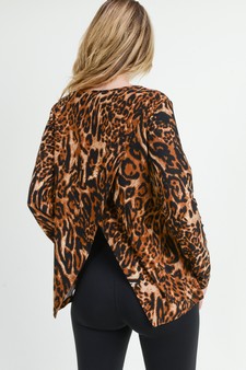 Women's Leopard Surplice Back Top style 5