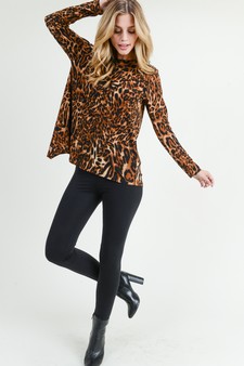 Women's Leopard Surplice Back Top style 6