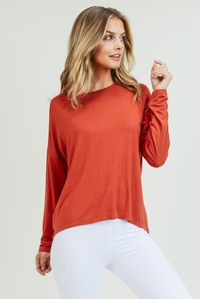Women's Long Sleeve Tie Back Athleisure Top style 2