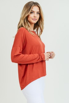 Women's Long Sleeve Tie Back Athleisure Top style 3