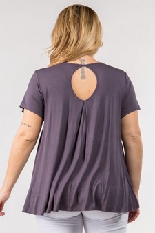 Women's Short Sleeve Pleat Detail Top style 3