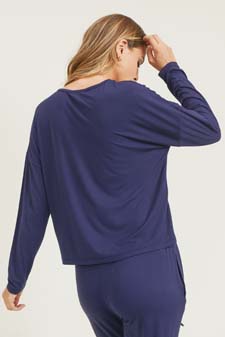 Women's Dropped Shoulder Long Sleeve Top style 5