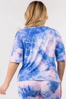 Women's Tie-Dye Print Dropped Shoulder T-Shirt (XL only) - BOTTOMS: 807SR007P style 3