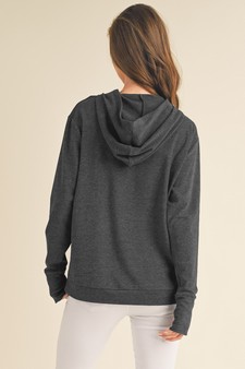 Women's Ultra Soft Hoodie with Thumb Hole style 3