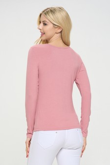 Women's Soft & Smooth Ribbed Long-sleeved Top style 3