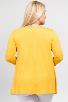 Women's 3/4 Sleeve Tunic with Hidden Pockets style 4