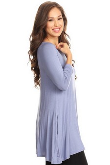 Women's 3/4 Sleeve Tunic with Hidden Pockets style 3
