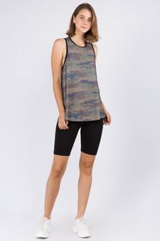 Women's Split Back Camouflage Athleisure Top style 4