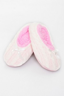 Kids Indoor Knit Ballet slippers style 3