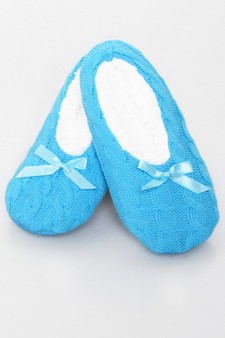 Kids Indoor Knit Ballet slippers style 4