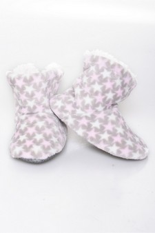 Kids Indoor Printed Plush Slipper Boots style 2