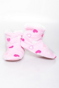 Kids Indoor Printed Plush Slipper Boots style 5