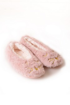 Women's Kitty Face Faux Sherpa Lined Slippers style 3