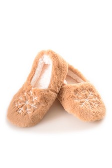 Women's Furry Snowflake Faux Sherpa Christmas Slipper Moccasins style 6
