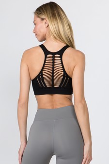 Women's Macrame Cut Out Activewear Sports Bra (Large only) style 2