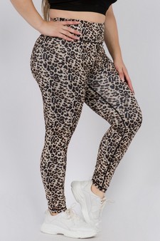 Women's Cheetah Print Activewear Leggings (XL only) style 2