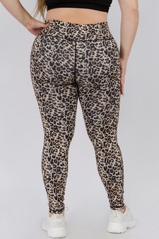 Women's Cheetah Print Activewear Leggings (XL only) style 3