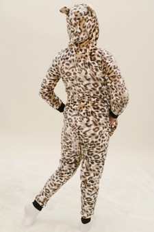 Kid's Plush Leopard Animal Onesie Pajama - (6pcs Large only) style 2
