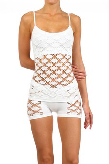 (w/hanger) WHITE Lady's Seamless Underwear Set style 2
