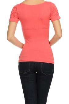 Coral-Lady's Seamless Fashion Top style 4