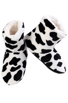 Women Indoor Animal Print Slipper Boots style 6