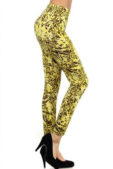Women's Wild Yellow Cheetah Printed Leggings