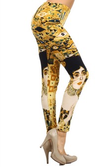 Women's Yellow Diamond Eye Printed Leggings