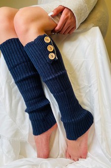 Knitted Leg Warmers with Button Details