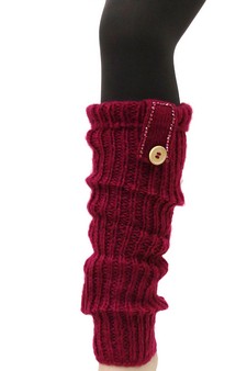 RIB KNIT LEGWARMERS WITH EMBELLISHED BUTTON TAB style 6