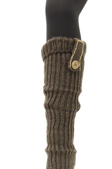 RIB KNIT LEGWARMERS WITH EMBELLISHED BUTTON TAB style 7