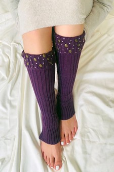 Women's Skull And Rhinestone Leg Warmers style 3