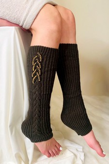 Women's Stud Inset Leg Warmers style 6