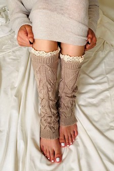 Women's Pointelle Knit Leg Warmer
