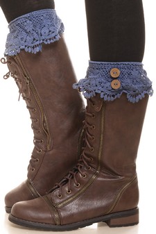 Embroidered Lace Boot Cuff