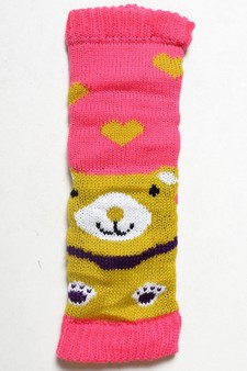 Kid's Happy Bear Design Leg Warmers style 3