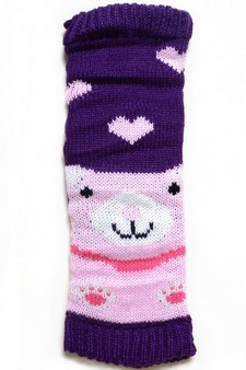 Kid's Happy Bear Design Leg Warmers style 5