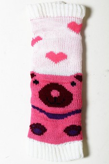 Kid's Happy Bear Design Leg Warmers style 7