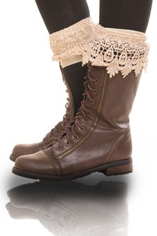 Low cut Damask Lace Boot cuff style 2