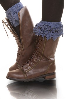 Low cut Damask Lace Boot cuff style 3