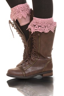 Low cut Damask Lace Boot cuff style 4