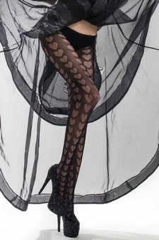 KILLER LEGS Lady's Oh My Hearts Fishnet Tights