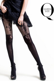 KILLER LEGS Lace Black Out Ladies Fishnet Tights