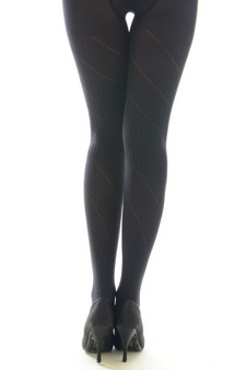 Lady's Valentina with Micro Heart Dots and Spiral Wrap Stitch Fashion Tights style 3