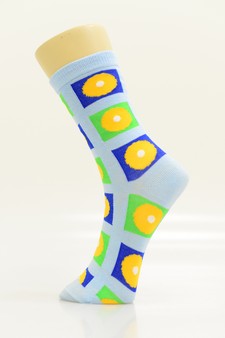 3 Single Pair Bundle Pack Lady's Novelty Crew Socks style 6